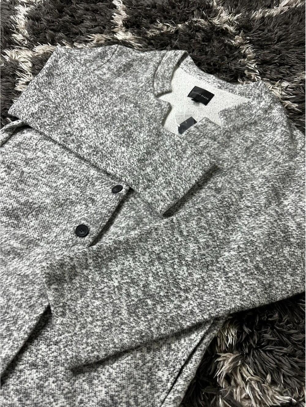 NWT Buckle Black Women Knit Cardigan Sweater Jacket Gray White XL